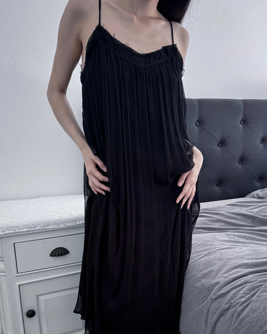 SACRED RITUAL MAXI DRESS — BLACK