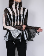 LOST FRAGMENT TOP — BLACK/WHITE