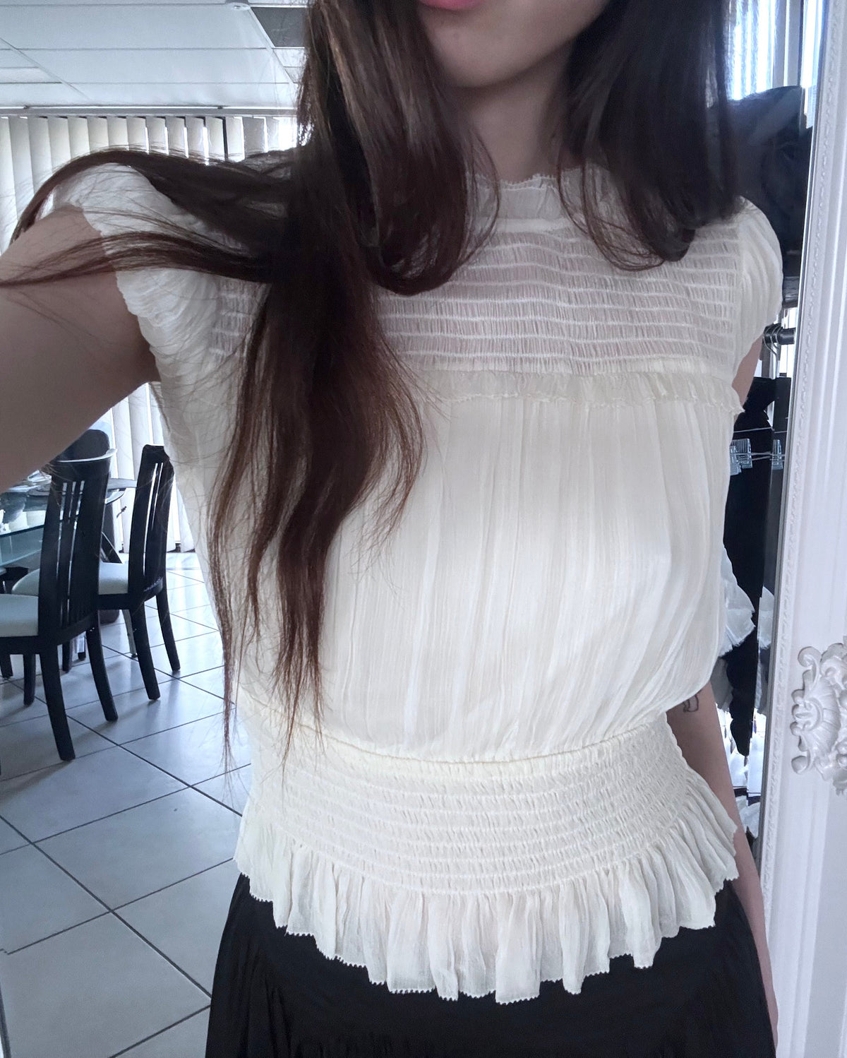 SILENT DISCIPLINE BLOUSE — IVORY