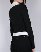 HAUT EN MAILLE DOUBLE EFFET