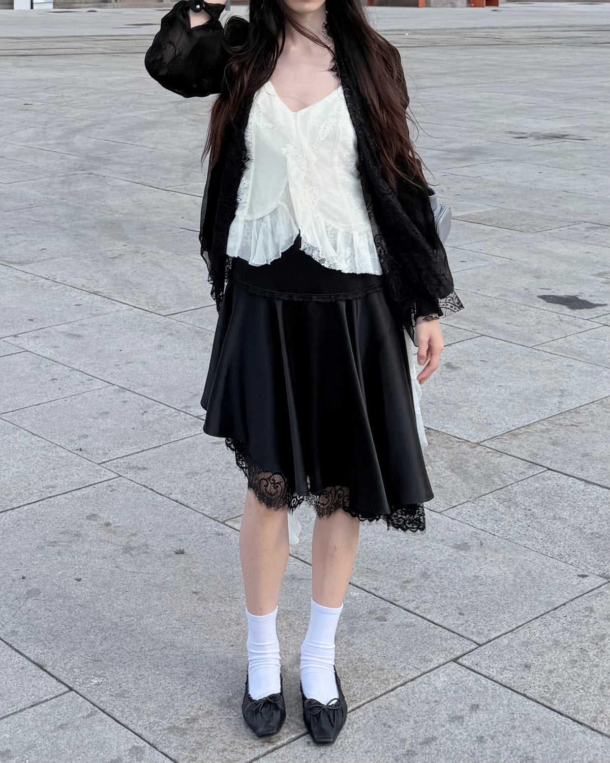 MIDNIGHT ALLURE MIDI SKIRT
