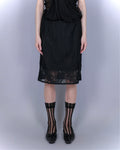 SHADOW LACE MIDI SKIRT