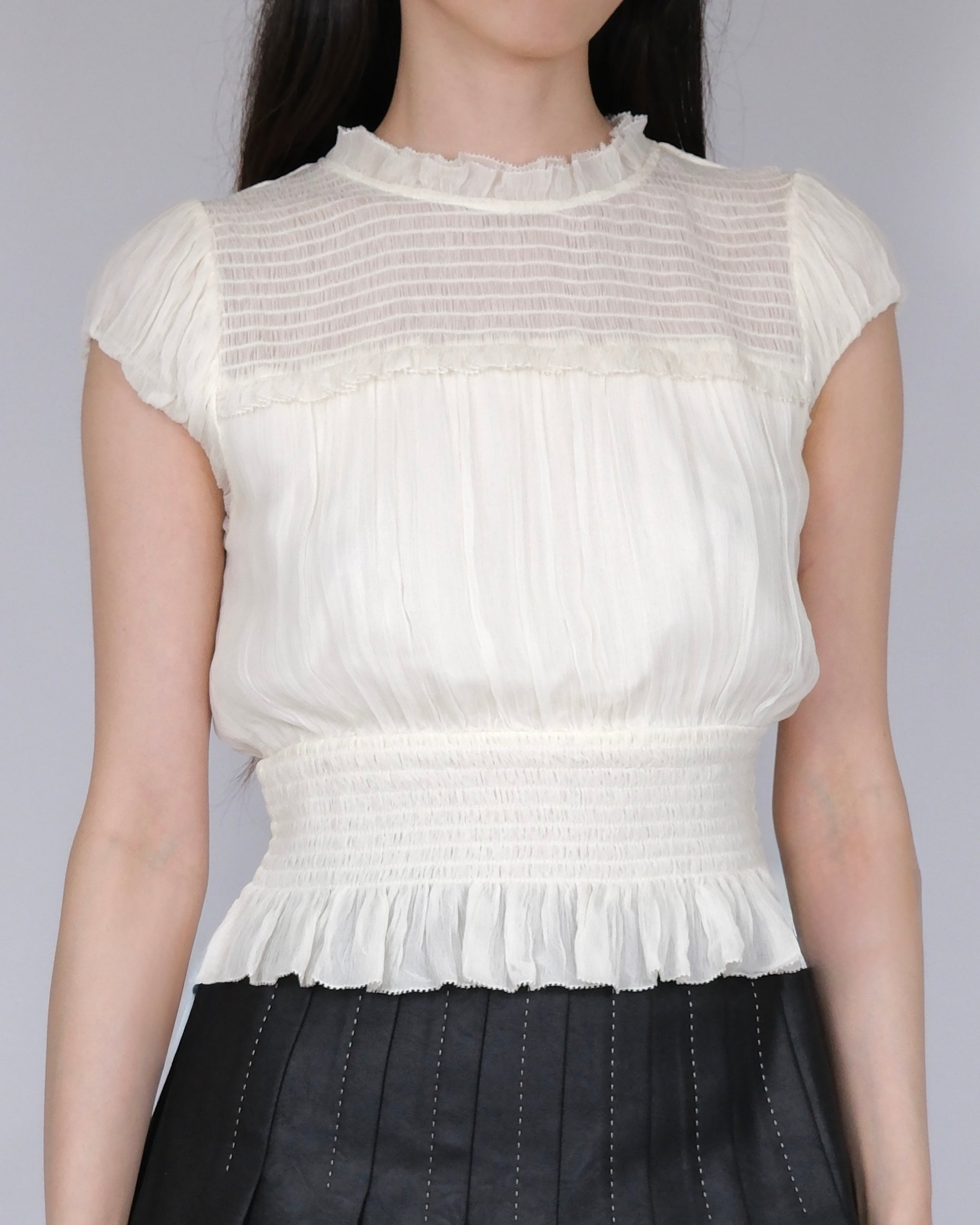 SILENT DISCIPLINE BLOUSE — IVORY