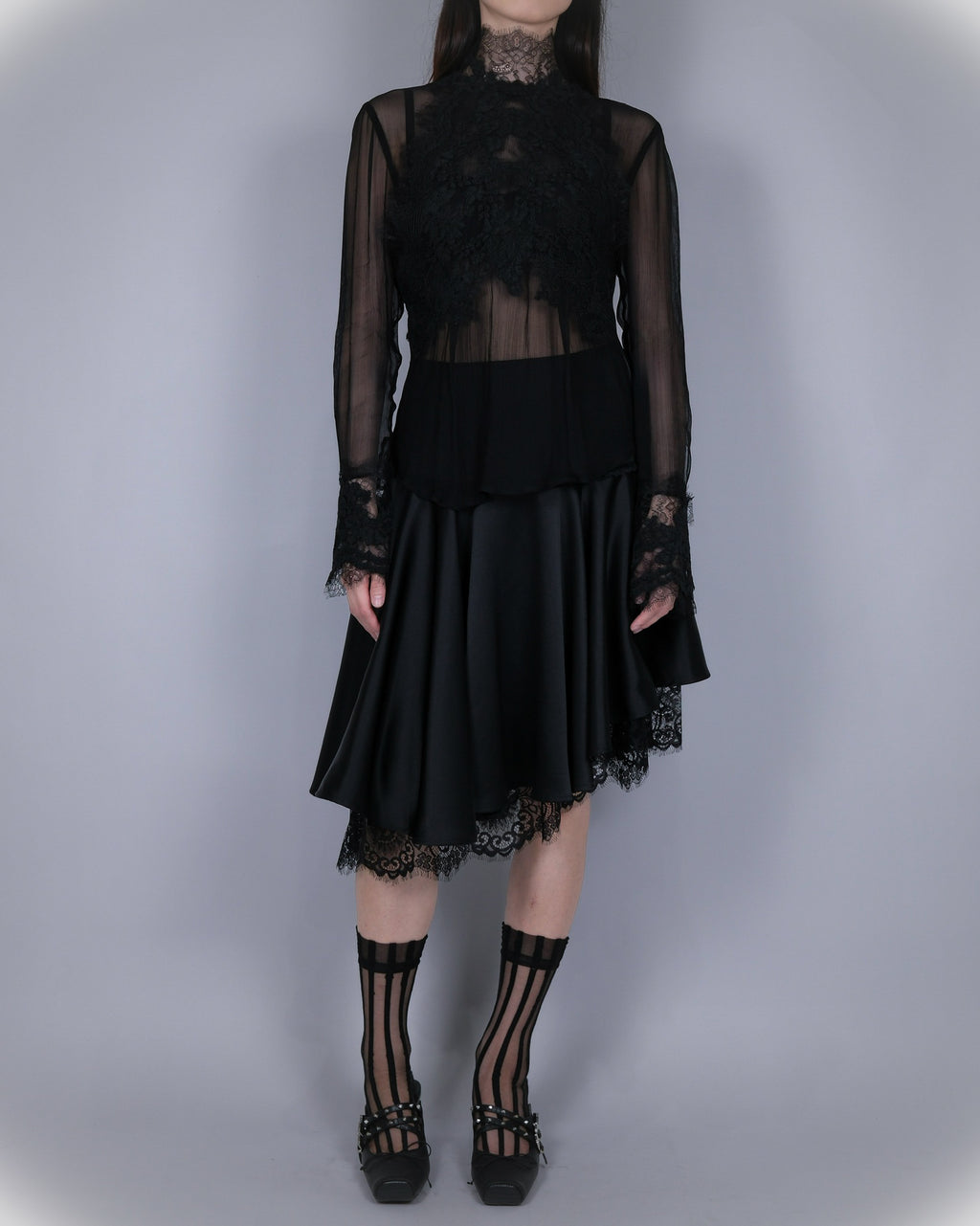 DARK DEVOTION SHEER BLOUSE