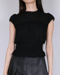 SILENT DISCIPLINE BLOUSE — BLACK