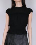 SILENT DISCIPLINE BLOUSE — BLACK
