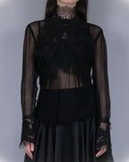 DARK DEVOTION SHEER BLOUSE
