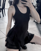 OPEN SECRET TANK TOP — BLACK