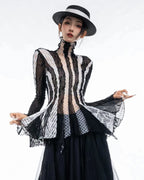 LOST FRAGMENT TOP — BLACK/WHITE