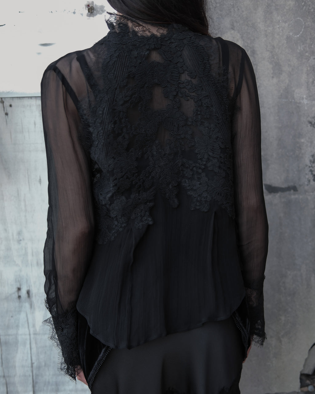 DARK DEVOTION SHEER BLOUSE