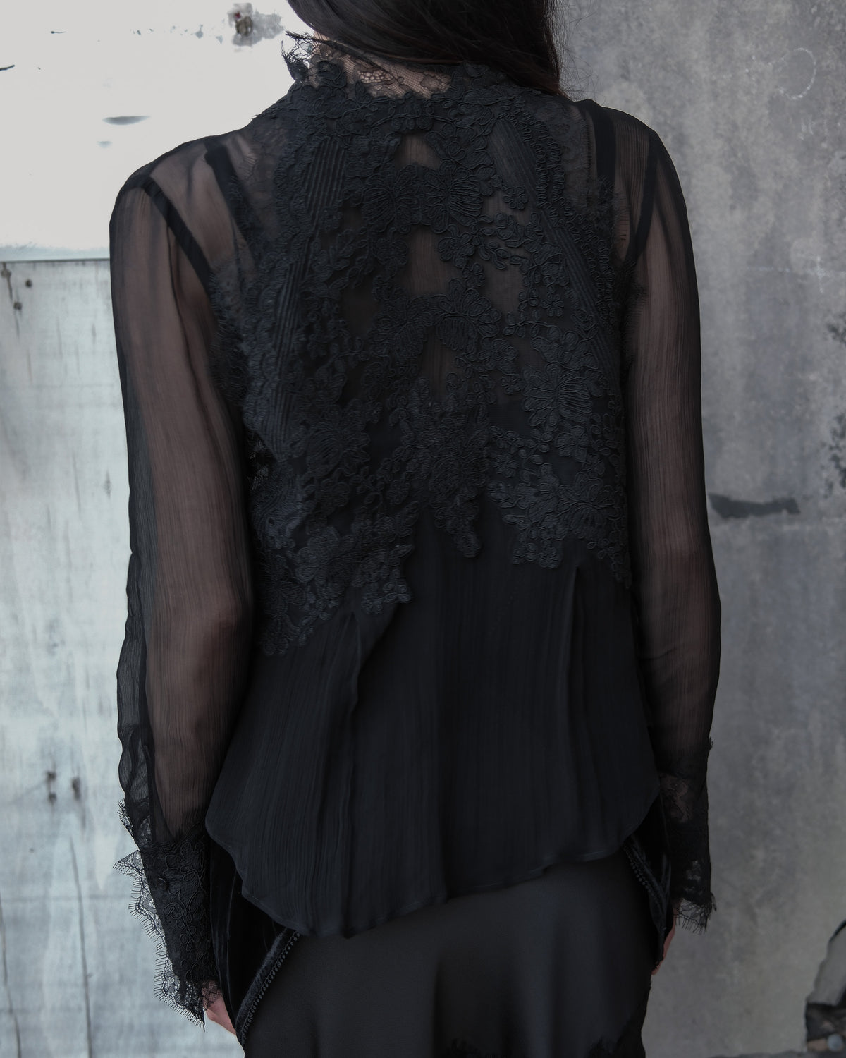 DARK DEVOTION SHEER BLOUSE