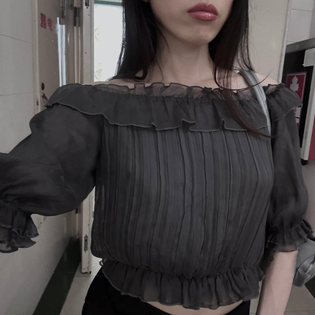 AFTERGLOW OFF-SHOULDER BLOUSE