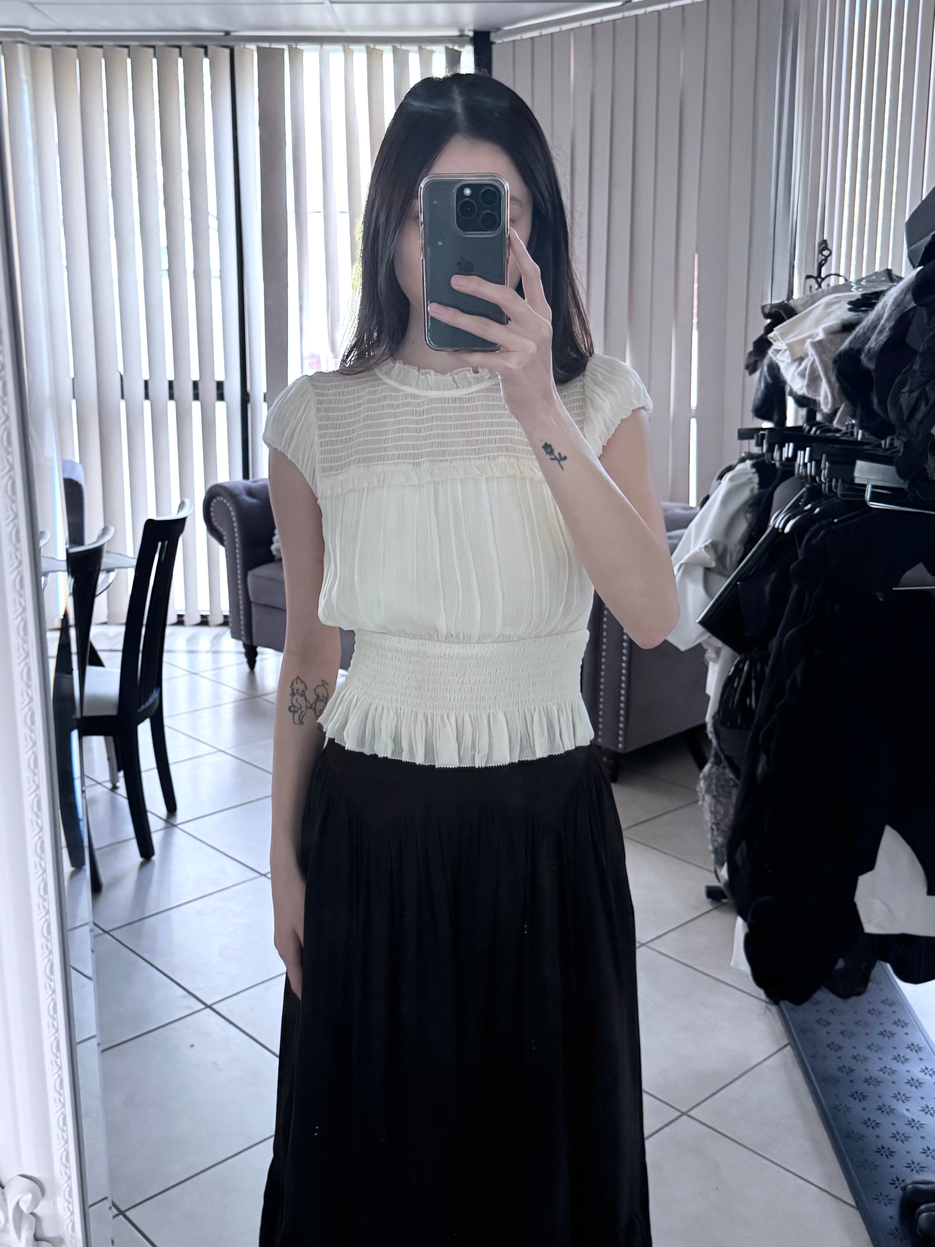 SILENT DISCIPLINE BLOUSE — IVORY