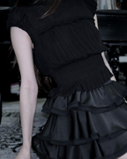 SILENT DISCIPLINE BLOUSE — BLACK