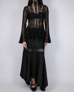 NOCTURNE LACE PANEL SKIRT