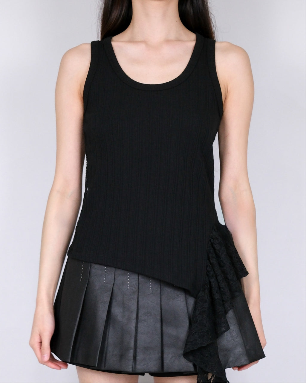 OPEN SECRET TANK TOP — BLACK