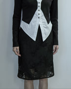 SHADOW LACE MIDI SKIRT