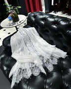 MOONLIT VEIL BLOUSE — WHITE