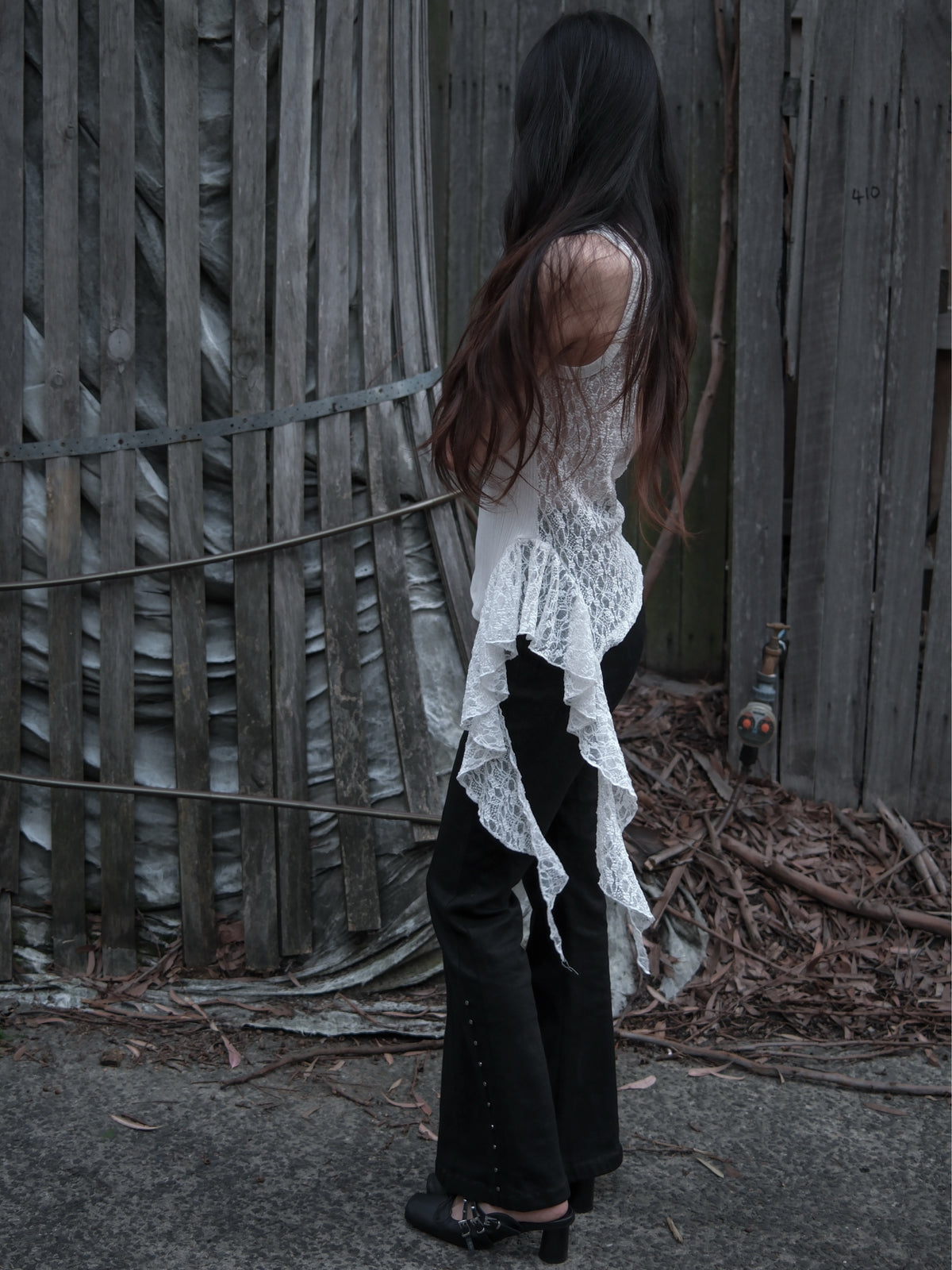 OPEN SECRET TANK TOP — WHITE
